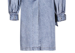 Luxury Soft Denim Trench Coat