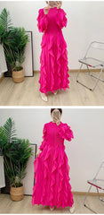Truly Plissé Ruffle Dress