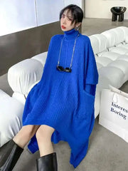 Luxury Asymmetrical Sweater Dress