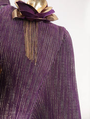 Luxury Floral Plissé Dress