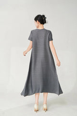 Couture Plissé Japanese Midi Dress