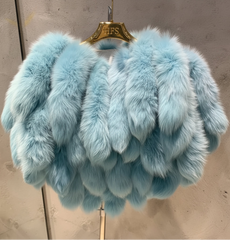 Couture Fox Fur Tail Cape