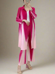 Plissé Wide Leg Trouser & Blouse