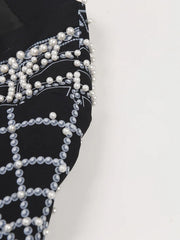 Luxe Pearl-Embellished Blazer