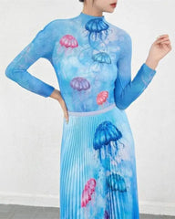 Elegant Pleated Skirt Co-Ord
