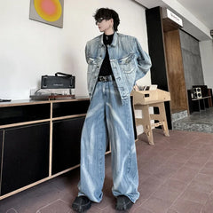 Men's Luxury Streetwear Denim Jacket + FREE Jeans Set