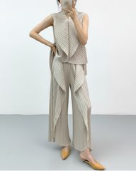 Luxury Plisse Pants Set