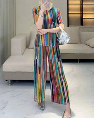 Luxury Plisse Trouser Set