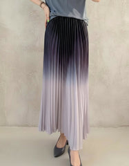 Luxury Plissé Gradient Skirt