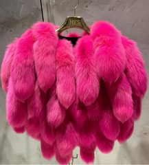 Couture Fox Fur Tail Cape