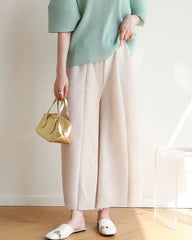 Luxury Plissé Palazzo Pants