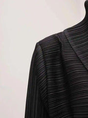 Truly Pleated Swirl Long Coat