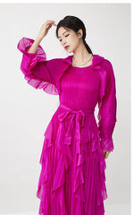 Truly Plissé Chic Ruffle Dress