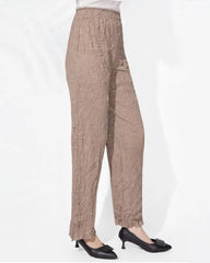 Luxury Pleated Crinkled Trousers