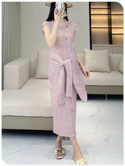 Truly Pleated Cardigan & Dress Set