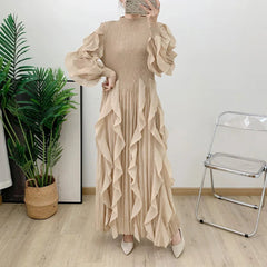Truly Plissé Ruffle Dress
