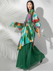 Luxury Pleated Tunic & Skirt