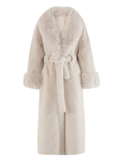 Women's Long Coat Faux Fur Collar & Cuffs