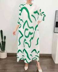 Luxury Plisse Kaftan Dress