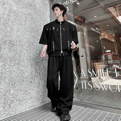 Men's Black Rebel Baggy Streetwear Set