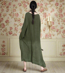 Luxury Boho Genuine Linen Dress