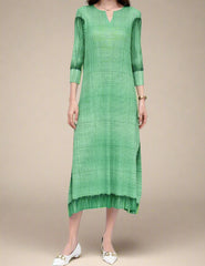 Luxury Casual Pleated Midi Dress