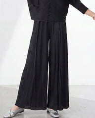 Luxury Plissé Palazzo Pants