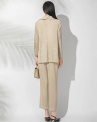 Luxury Micro-Pleated Pants Set