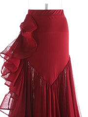 Luxury Asymmetrical Ruffle Skirt
