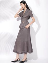 Couture Pleated Skirt Set