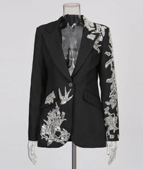 Sequin Applique Formal Blazer