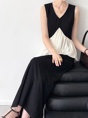 Luxury Peplum Top & Long Skirt Set