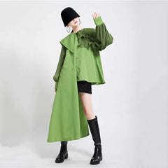 Women's Long-Sleeve Pleated Peacock Blouse