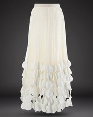 Luxury Petal Appliqué Tulle Skirt