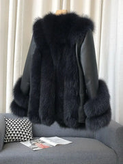 Women's Genuine Fox Fur Coat