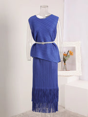 Truly Pleated Tank Top & Skirt