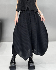 Luxury Pleats Asymmetric Skirt