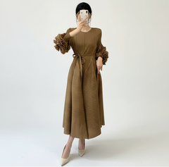 Luxury Pleated Modest Dress