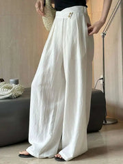 Linen Women's Luxury Wide Leg Trousers