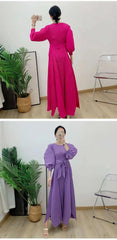 Truly Pleated Loose Long Dress