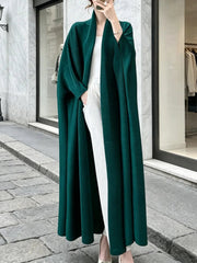 Extra Long Plisse Duster Coat