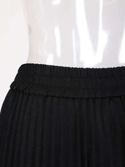 Luxury Pleated Lace Trim Skirt