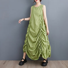 Vintage Chic Sleeveless Maxi Dress