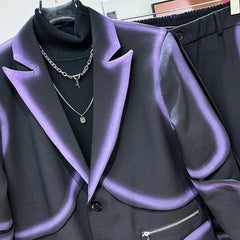 Men's Modern Airbrush Design Suit