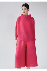 Truly Plissé Wide Leg Pant Set