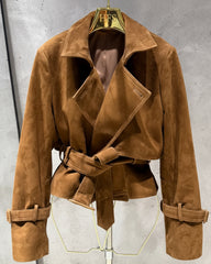 Luxury Lambskin Suede Jacket