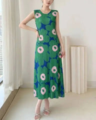 Lightweight Floral Plisse Dress