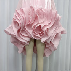 Luxury Ruffle High Low Dress