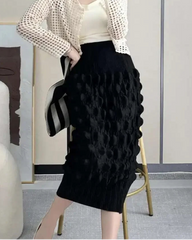 Elegant Bubble  Pleats Skirt