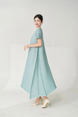 Couture Plissé Japanese Midi Dress